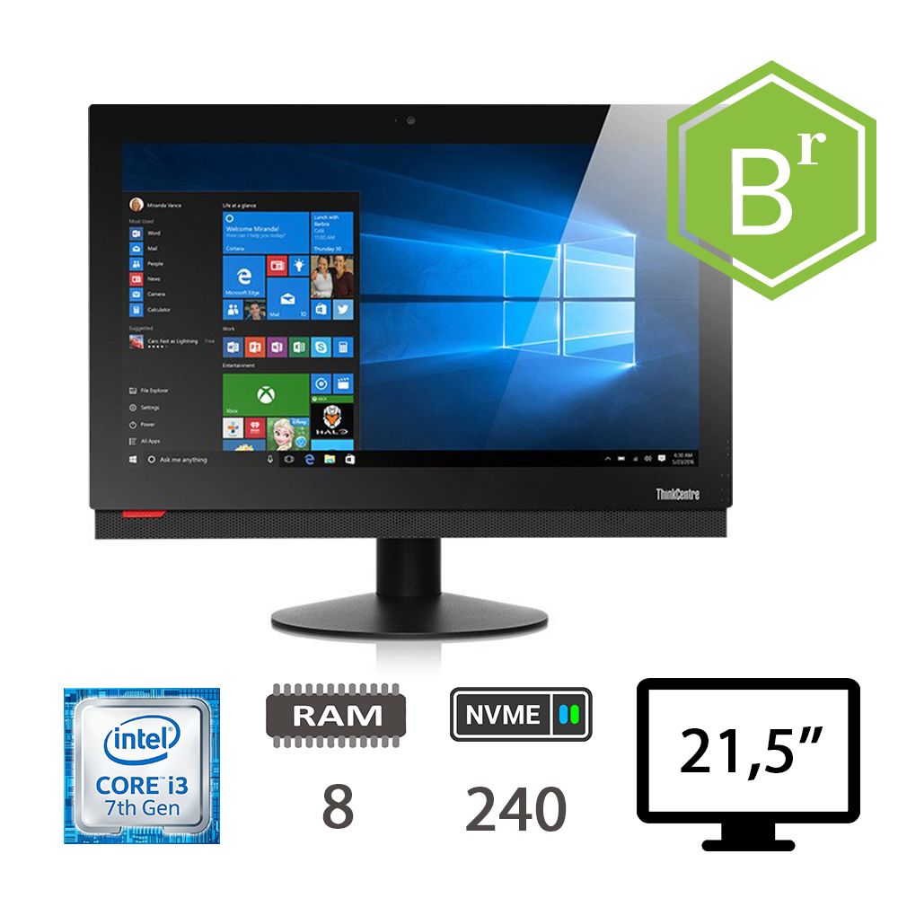 Image of LENOVO M810Z AIO I3-7100/8/NVME240/21,5/W10H/2Y B 074