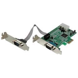 Image of StarTech.com Scheda PCI Express seriale nativa basso profilo a 2 porte RS-232 con 16550 UART 074