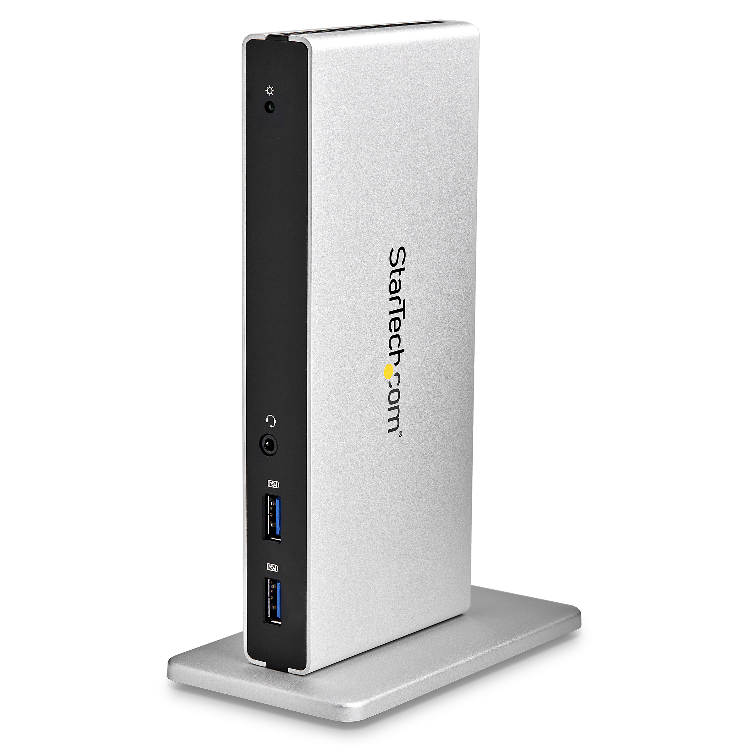 Image of StarTech.com Docking Station Universale per Laptop USB 3.0 per dual-monitor DVI Gigabit Ethernet con adattatori HDMI / VGA - Adattatore USB a DVI HDMI o VGA - Dock DVI verticale per Mac e Windows 074