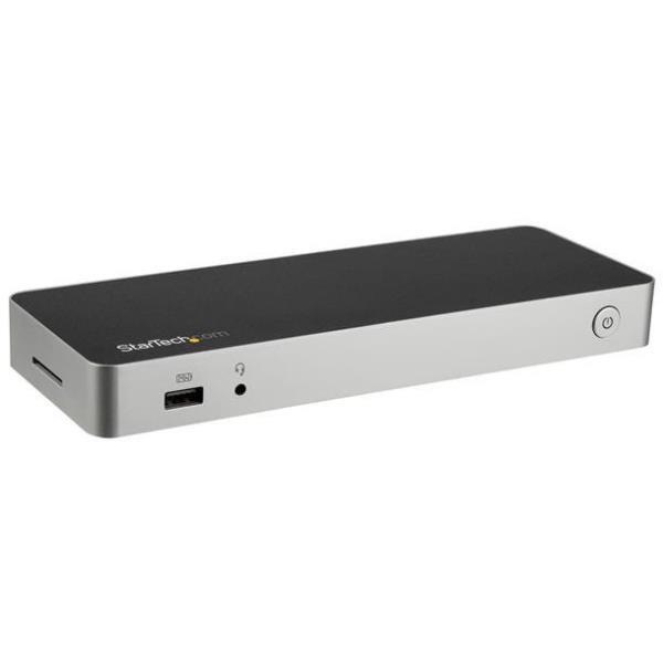 Image of StarTech.com Docking Station USB-C per portatili a doppia uscita Video Dual-4K - USB Power Deliver 60W - Lettore Scheda Memoria SD 074