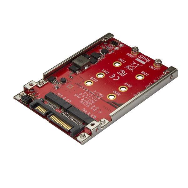 Image of StarTech.com Adattatore per 2 Dischi SSD M.2 a SATA per alloggio da 2,5" - RAID 074