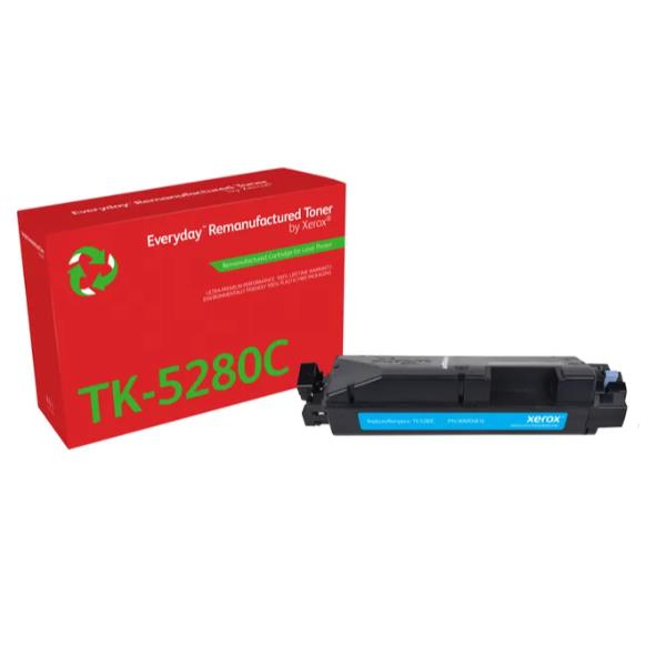 Image of Everyday Rigenerato Toner rigenerato Everyday™ di Xerox Ciano compatibile con Kyocera TK-5280C, Capacità standard 074