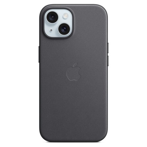 Image of Cover iPhone 15 FineWoven compatibile con MagSafe nero nero 074