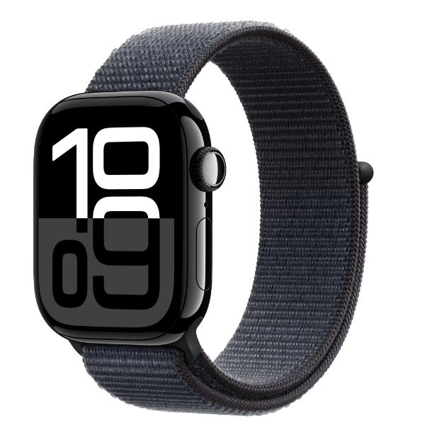 Image of AW S10 GPS + Cellular 42mm Jet nero Aluminium Case with Ink Sport Loop 074