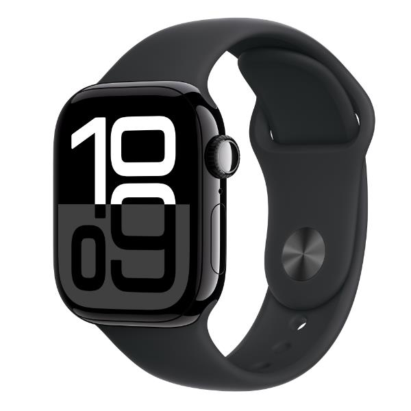 Image of AW S10 GPS + Cellular 46mm Jet nero Aluminium Case with nero Sport Band - M/L 074