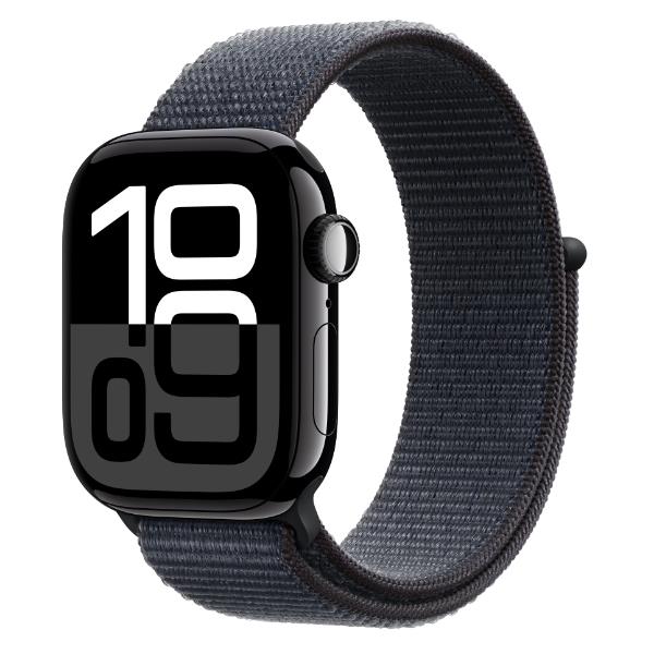 Image of AW S10 GPS + Cellular 46mm Jet nero Aluminium Case with Ink Sport Loop 074