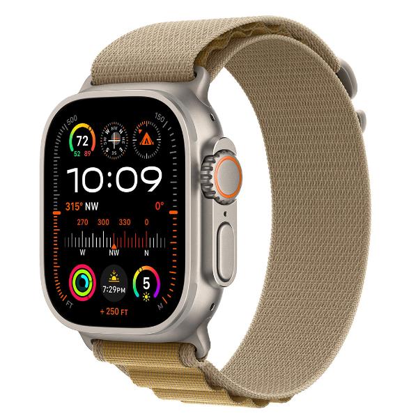 Image of AW Ultra 2 GPS + Cellular 49mm Natural Titanium Case with Tan Alpine Loop - Large 074