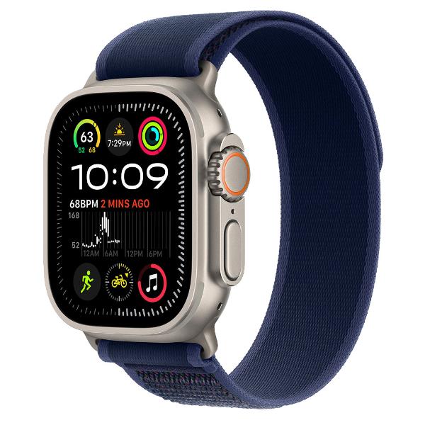 Image of AW Ultra 2 GPS + Cellular 49mm Natural Titanium Case with Blue Trail Loop - S/M 074