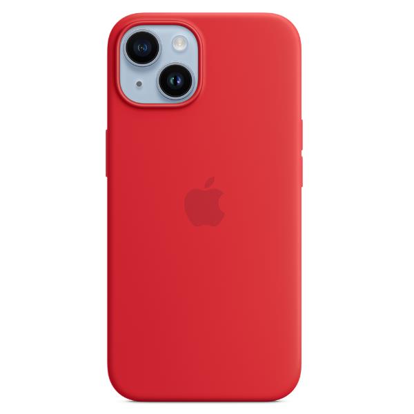 Image of iPhone 14 Silicone Case with MagSafe - RED 074