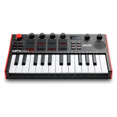 Image of Tastiera controller disc jockey MPK Mini Play Mk3 nero e rosso 074