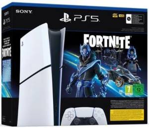 Image of PS5 Console 1TB Digital Slim bianco Cobalt Star Fortnite Bundle ITA 074