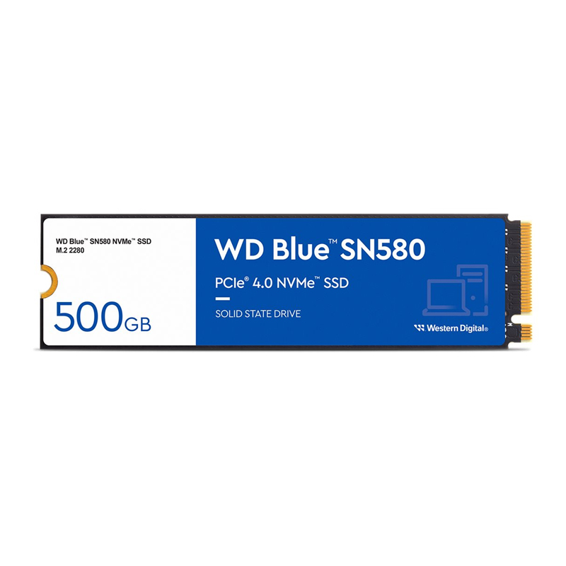 Image of WD HDD SSD M.2 PCIe 4.0 NVME 500GB blu WDS500G3B0E 074