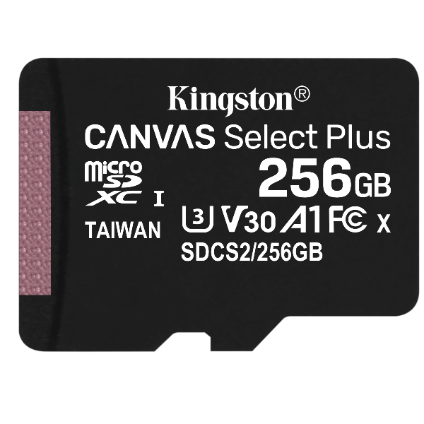 Image of Kingston Technology Scheda micSDXC Canvas Select Plus 100R A1 C10 da 256GB confezione singola senza adattatore 074