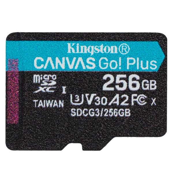 Image of Kingston Technology Scheda microSDXC Canvas Go Plus 170R A2 U3 V30 da 256GB confezione singola senza adattatore 074