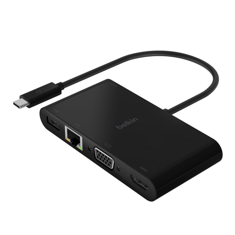 Image of ADATTATORE HUB USB-C HDMI VGA USB ETHERNET POWER 074