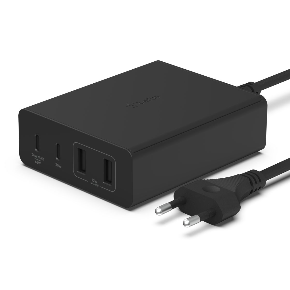 Image of ALIMENTATORE GAN 108W 2X USB-C + 2X USB-A NERO 074