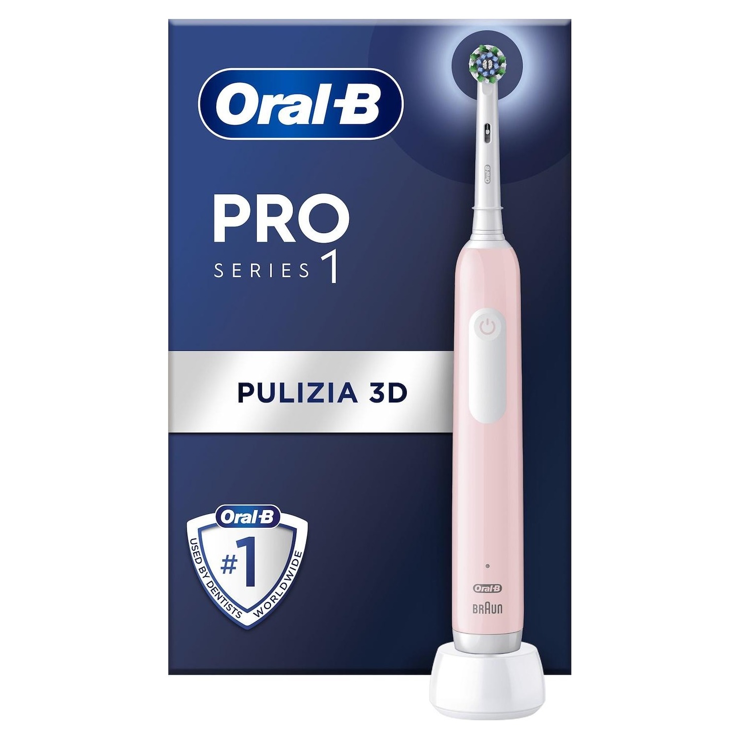 Image of Spazzolino elettrico Oral-B Braun Pro series 1 pink rosa 074