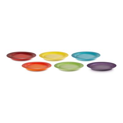 Image of Le Creuset Signature Plates Set of 6 22cm rainbow (79285228359006) 074