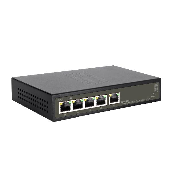 Image of LevelOne GES-2105P switch di rete Gestito L2 Gigabit Ethernet (10/100/1000) Supporto Power over Ethernet (PoE) Nero 074