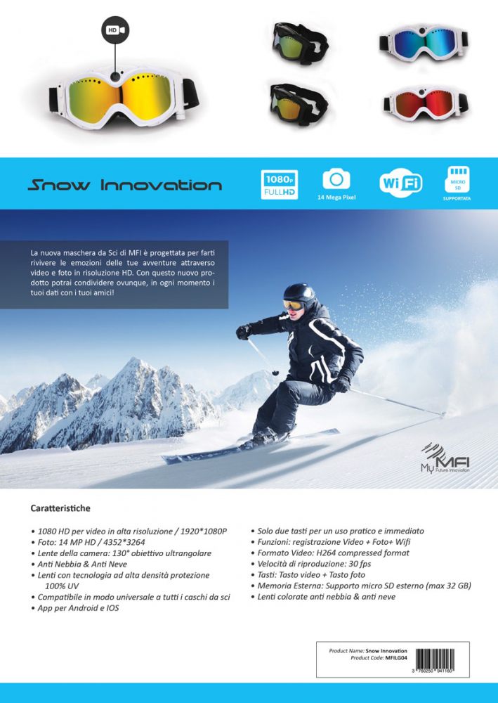 Image of MFI SNOW INNOVATION BIANCA LENTI ARANCIO 074