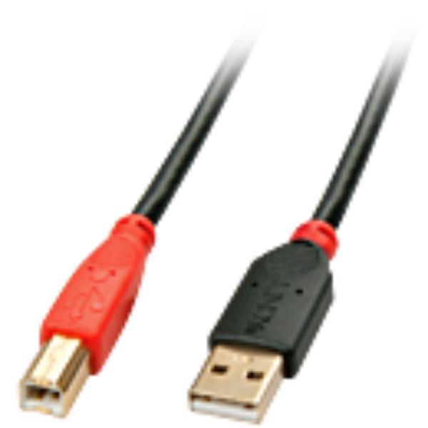 Image of Lindy 42762 cavo USB USB 2.0 15 m USB A USB B Nero, Rosso 074