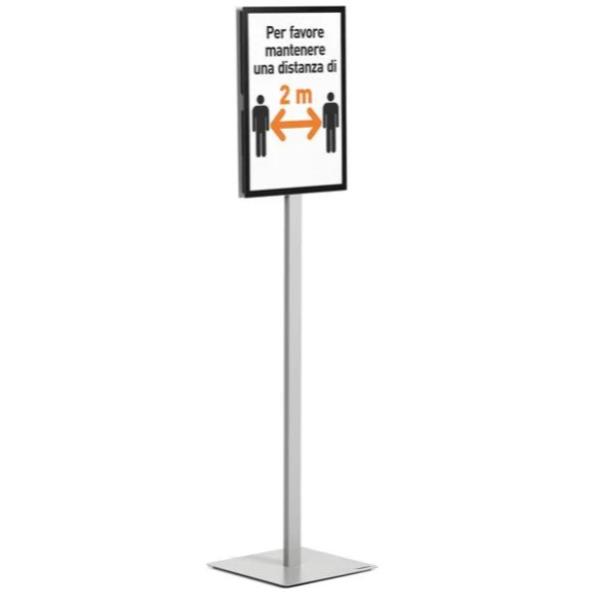 Image of Espositore da pavimento INFO STAND BASIC antracite Durable A3 5013-57 074