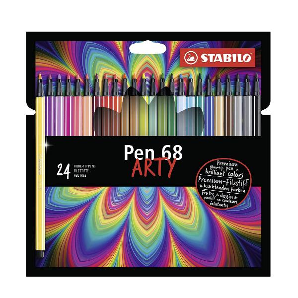 Image of STABILO Pen 68 ARTY marcatore Multicolore 24 pz 074