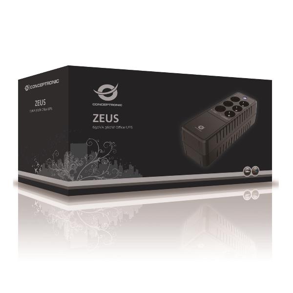 Image of Conceptronic ZEUS05E gruppo di continuità (UPS) Standby (Offline) 0,65 kVA 360 W 6 presa(e) AC 074