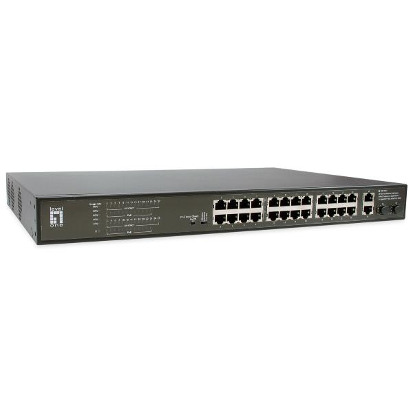 Image of LevelOne FGP-2831 switch di rete Non gestito Fast Ethernet (10/100) Supporto Power over Ethernet (PoE) 1U Nero 074