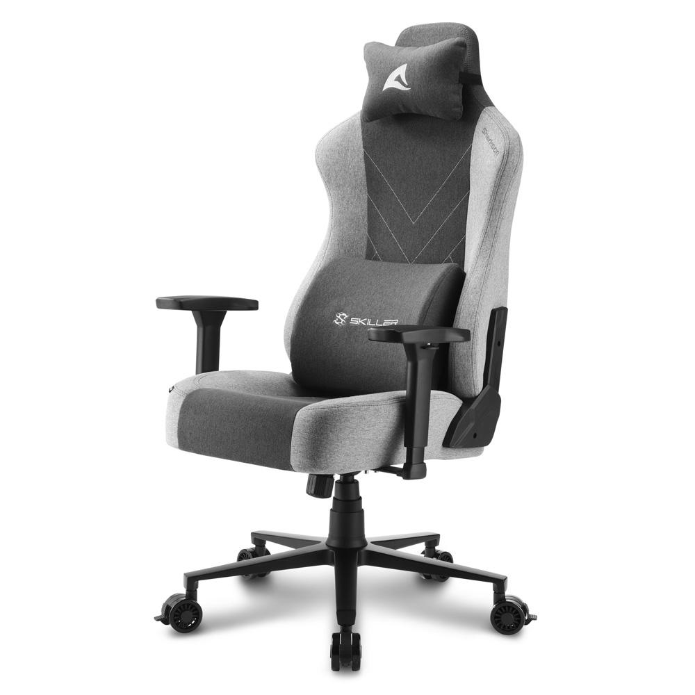 Image of SHARKOON SEDIA GAMING SGS30 FABRIC IN TESSUTO DIMENSIONI COMFORT NERO E BIANCO 074