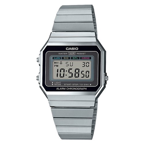 Image of Orologio Casio A700WE 1AEF VINTAGE Iconic Inox e Nero 074