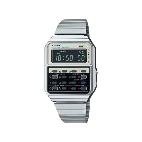 Image of Orologio Casio CA 500WE 7BEF VINTAGE argento e bianco 074