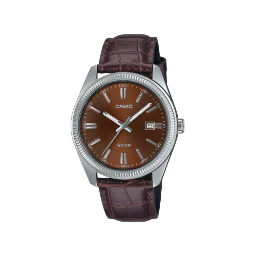 Image of Orologio Casio MTP 1302PL 5AVEF STANDARD argento e Brown 074