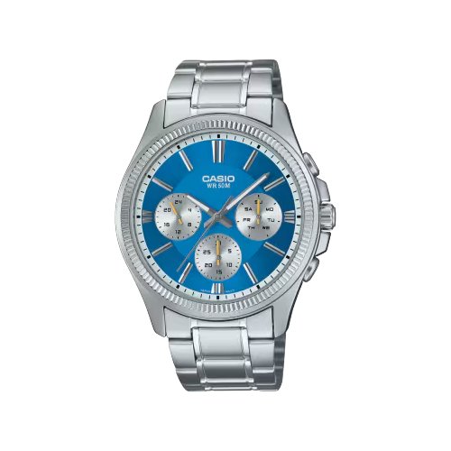 Image of Orologio Casio MTP 1375PD 2A2VEF argento e Blue 074