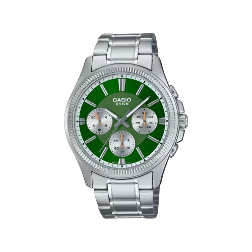 Image of Orologio Casio MTP 1375PD 3AVEF argento e Verde 074