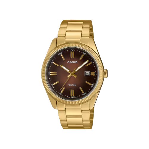 Image of Orologio Casio MTP 1302PGC 5AVEF STANDARD oro e Brown 074