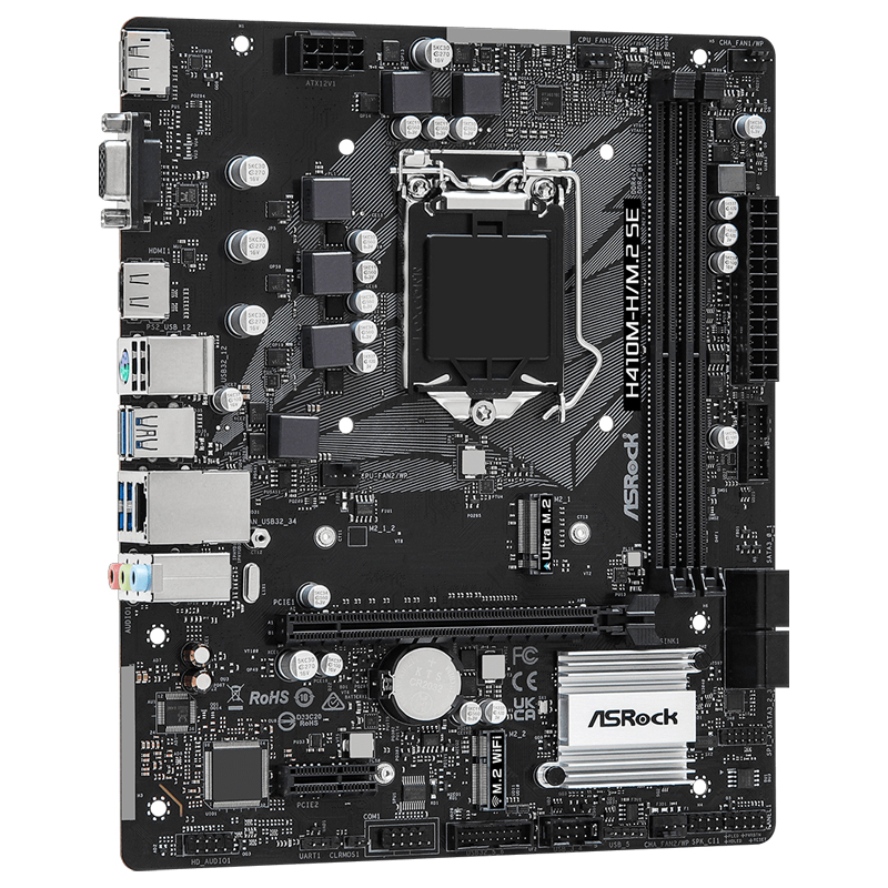 Image of ASROCK H410M-H/M.2 SE - MAINBOARD MICRO ATX - DDR4 - SOCKET 1200 (90-MXBMU0-A0UAYZ) 074