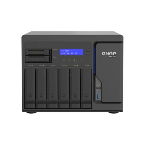 Image of QNAP TS-h886 NAS Tower Intel® Xeon® D D-1602 8 GB DDR4 0 TB QuTS hero Nero 074