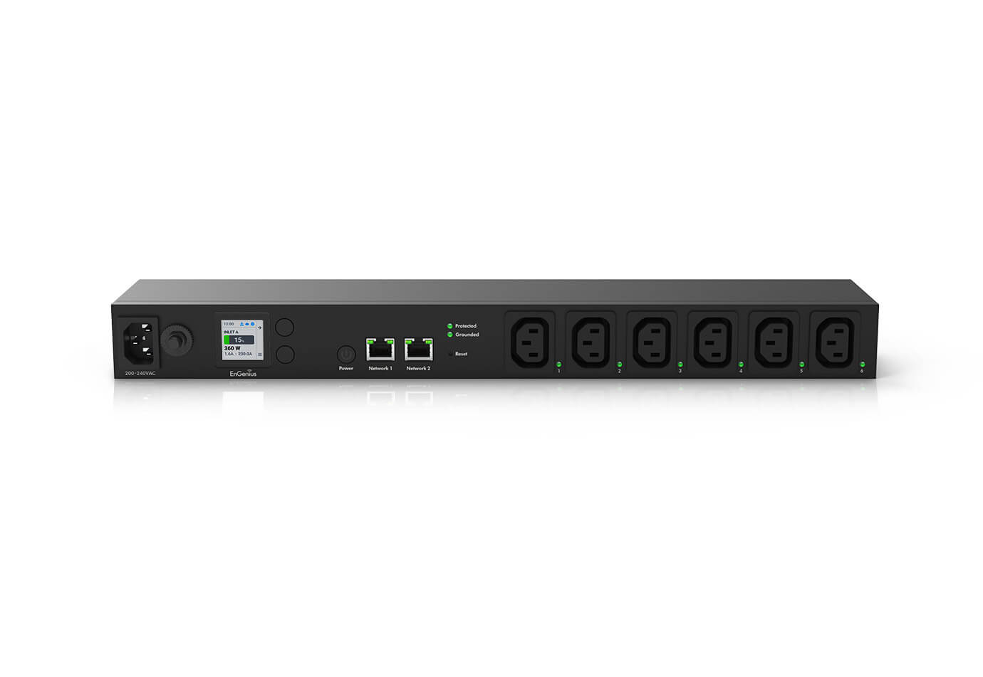 Image of EnGenius ECP106-INT unità di distribuzione dell'energia (PDU) 6 presa(e) AC 1U Nero 074