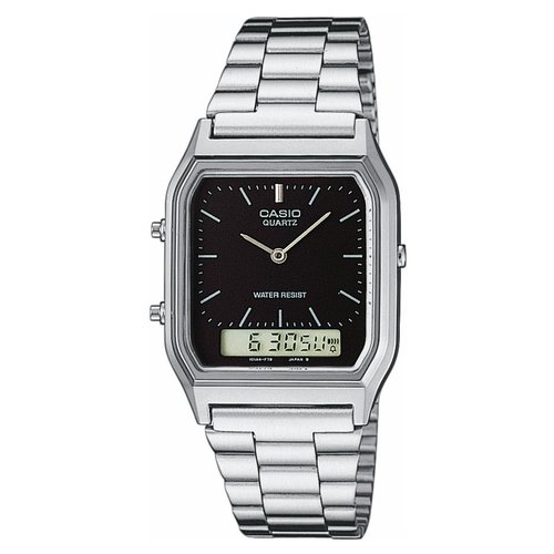 Image of Orologio Casio AQ 230A 1DMQYES VINTAGE Edgy Inox e Nero 074