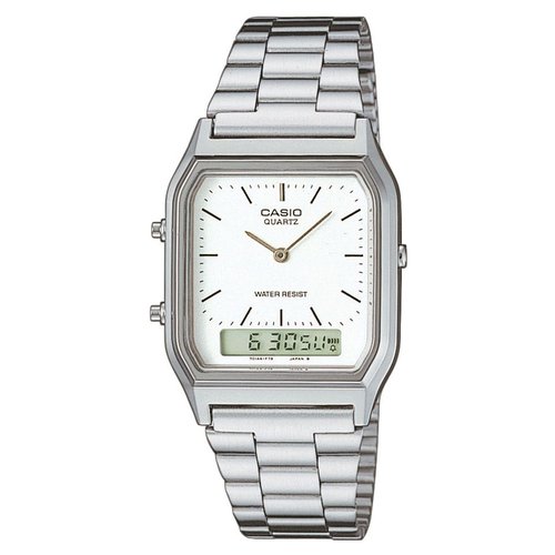 Image of Orologio Casio AQ 230A 7DMQYES VINTAGE Edgy Inox e Bianco 074