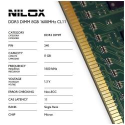 Image of NXD81600M1C11 - RAM DDR3 DIMM 8GB 1600MHZ CL11 RAM DDR3 DIMM 8GB 1600MHZ CL11 074