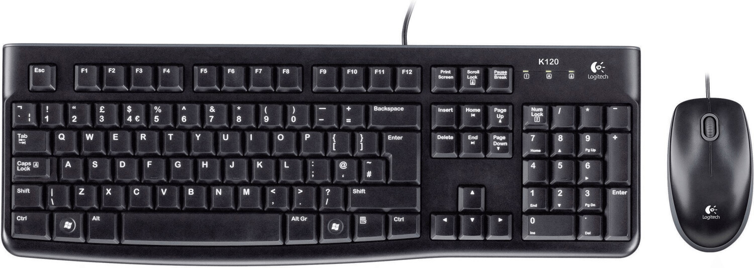 Image of Logitech MK120 Combo Tastiera e Mouse con Filo per Windows, Mouse Ottico Cablato, Tastiera di Dimensioni Standard, USB Plug-and-Play, Compatibile con PC, Laptop