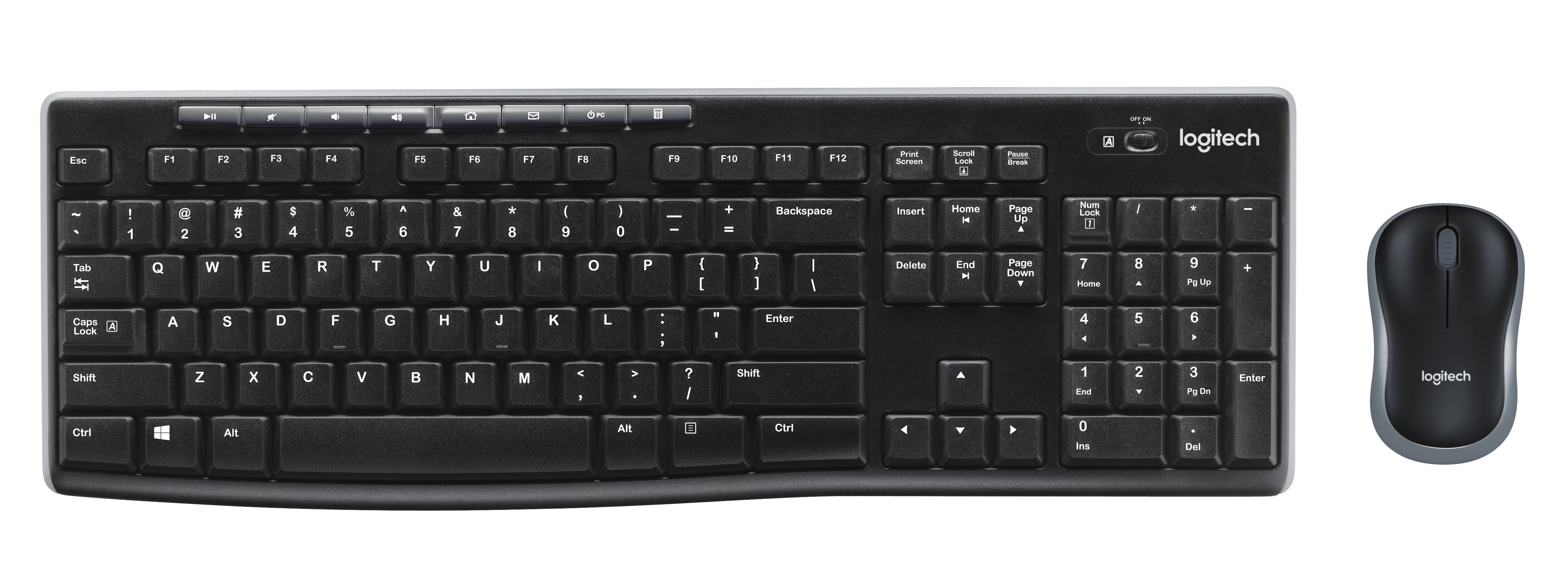 Image of Logitech Wireless Combo MK270 tastiera Mouse incluso Casa USB QWERTY Inglese UK Nero 074