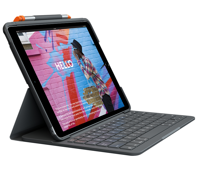 Image of Logitech Slim Folio QWERTY Italiano Bluetooth Grafite 074