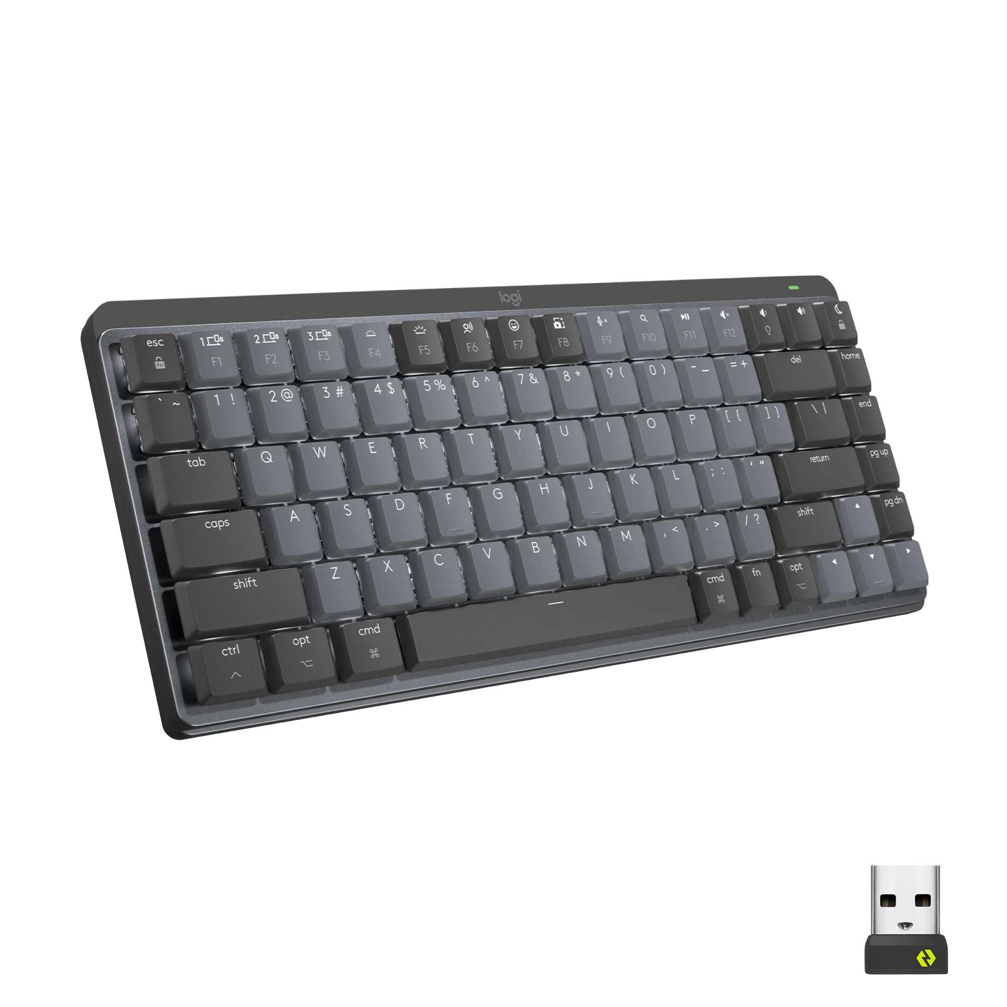 Image of Logitech MX Mini Mechanical tastiera Ufficio RF senza fili + Bluetooth QWERTY US International Grafite, Grigio 074