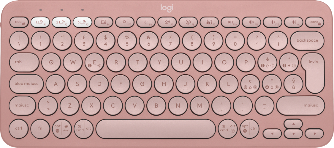 Image of Logitech Pebble Keys 2 K380s tastiera Universale RF senza fili + Bluetooth QWERTY Italiano Rosa 074