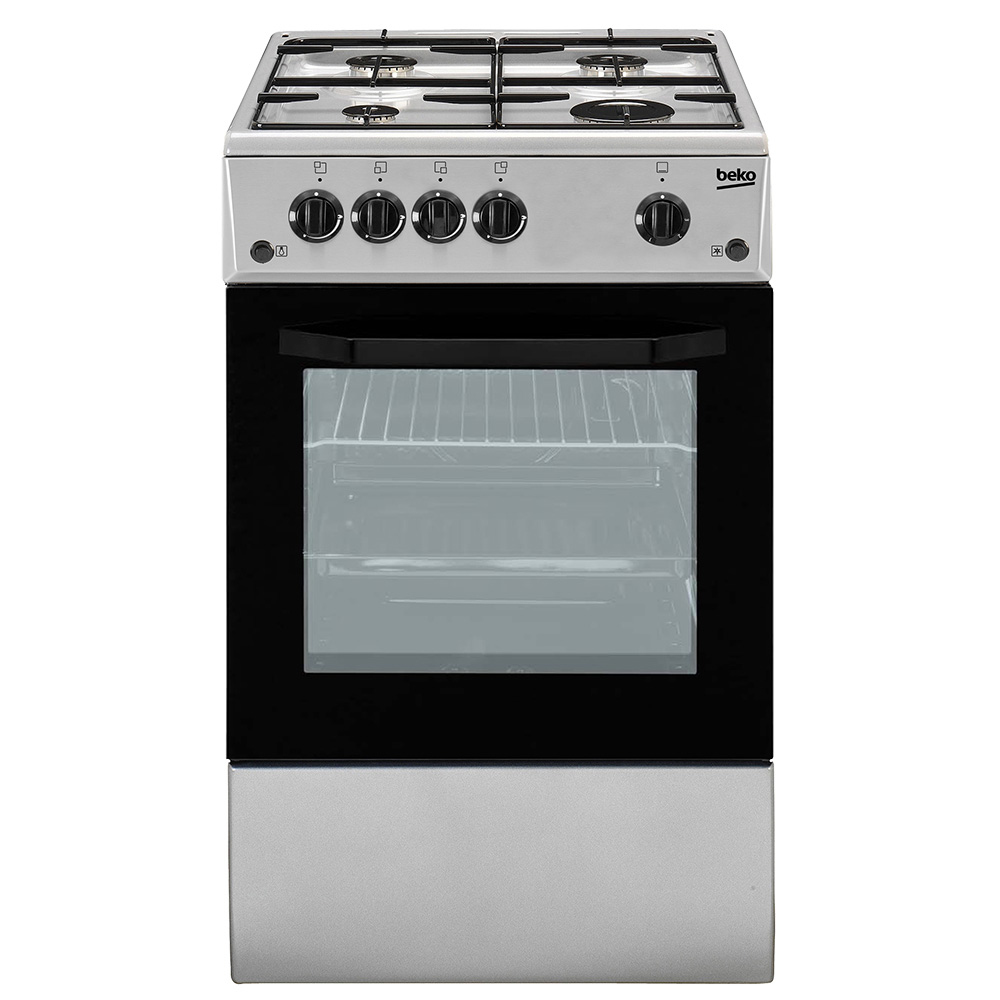 Image of Beko CSS42014FS cucina A Elettrico Gas Nero, Argento 074