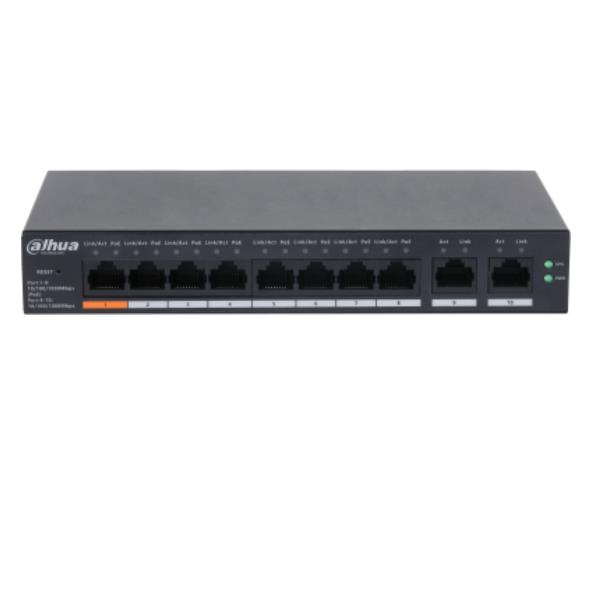 Image of Dahua Technology CS4010-8GT-60 Gestito L2 Gigabit Ethernet (10/100/1000) Supporto Power over Ethernet (PoE) Montaggio da desktop/parete Nero 074