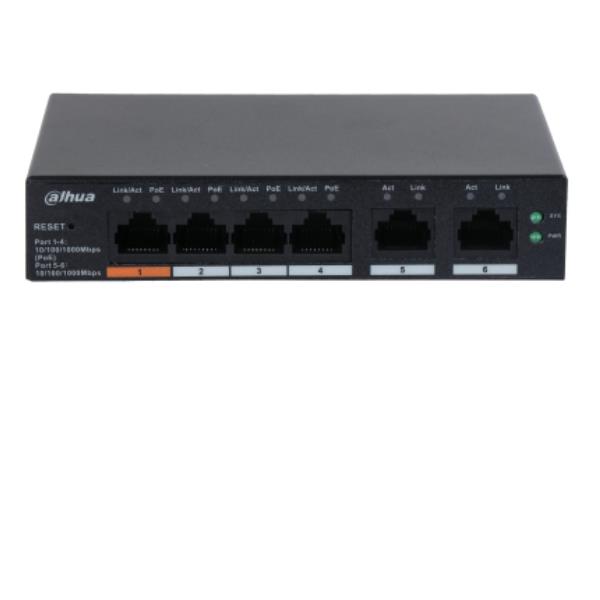 Image of Dahua Technology DH-CS4006-4GT-60 switch di rete Gestito L2 Gigabit Ethernet (10/100/1000) Supporto Power over Ethernet (PoE) Nero 074